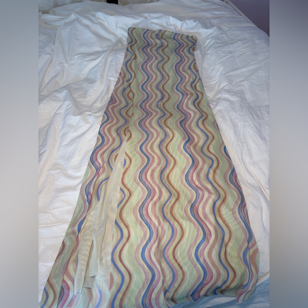 Zara Multicolor Wavy Pattern Dress
